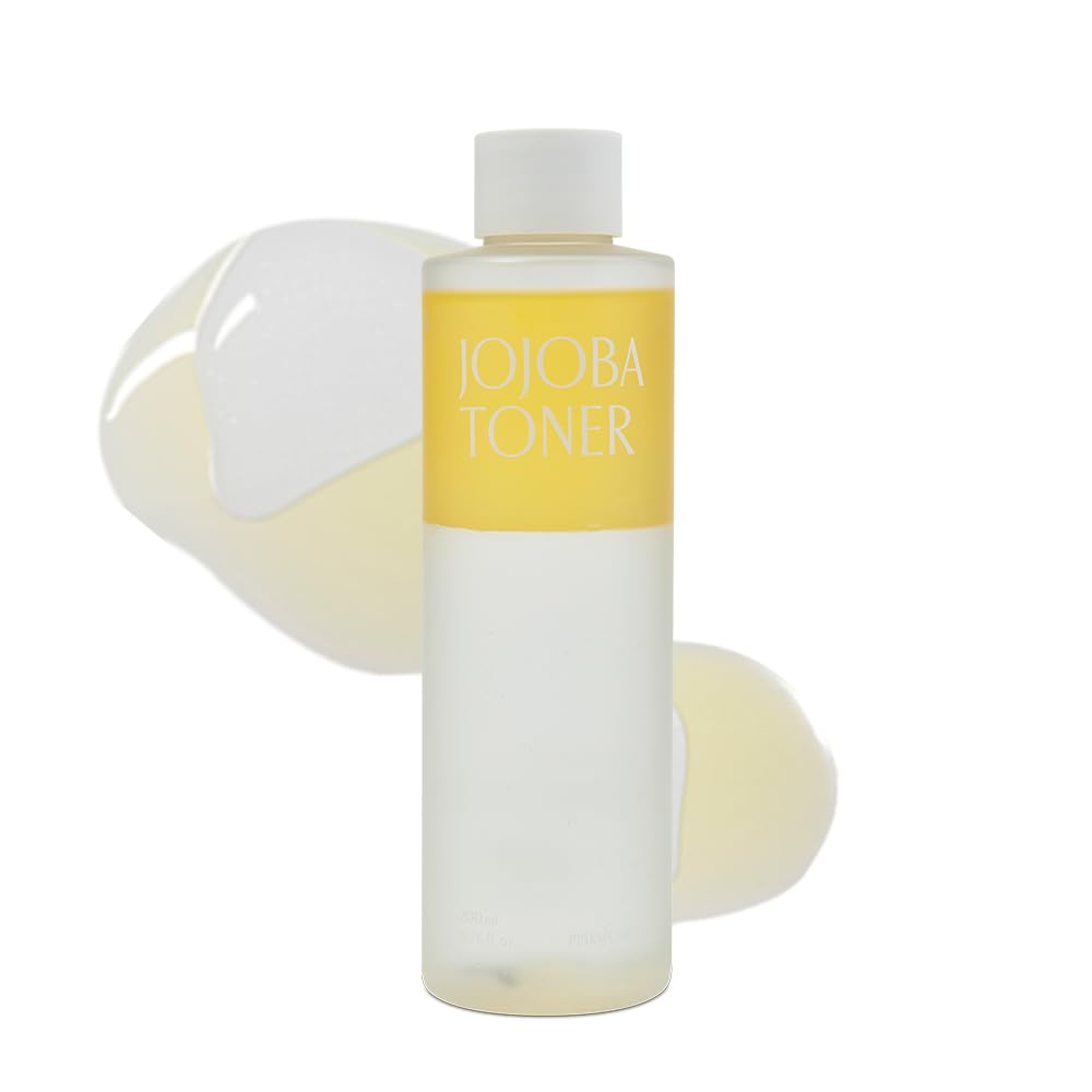 PINKWONDER USDA Organic 100% pure Jojoba oil toner | Hydrating Essence for Skincare | Korean Facial Toner with Jojoba Oil & Wild Strawberry Leaf Extract (6.76oz)