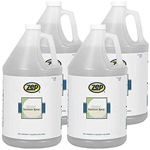 Zep Alcohol Hand Sanitizer Spray Refill - 1 Gallon (Case of 4) 90024-70% Ethanol-Based, Non-Foaming for Dispensers, Manufactured in the USA