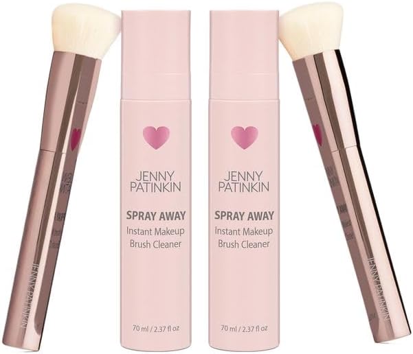 JENNY PATINKIN Instant Makeup Brush Cleaner Spray, Cleaner Solution for Makeup Brushes, Makeup Sponge & Powder Puff, Professional & Travel-Sized Sanitizing Spray, Quick Drying. (2.37 fl oz)