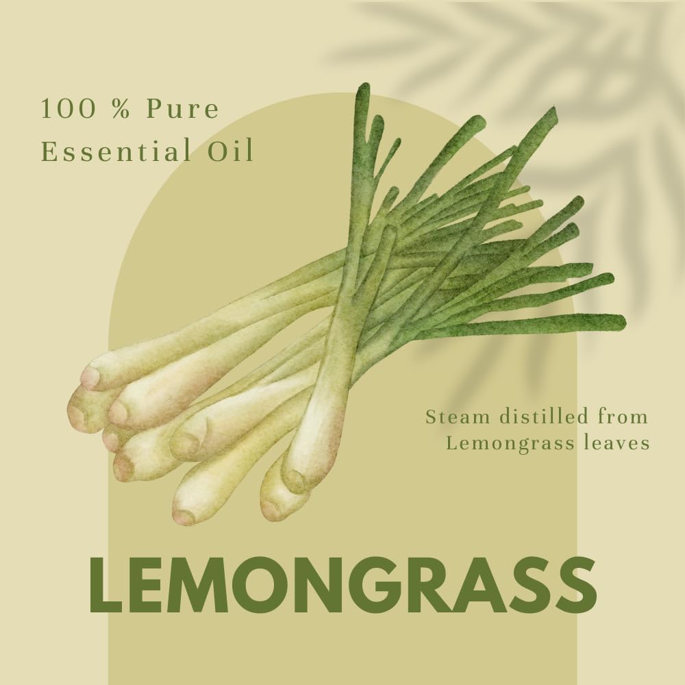 GreenHealth - Lemongrass Essential Oil - 16 fl oz - Aluminum Bottle - 100% Essential Oil