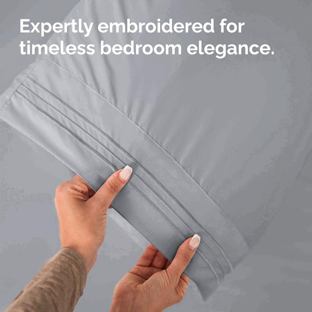 Long Pillowcases - Body Pillow Cover - Long Pillow Insert for Sleeping, Side Sleepers - Soft & Breathable Body Pillow Case with Envelope Enclosure - Comfy & Machine Washable - 20" x 54" (Steel Blue)