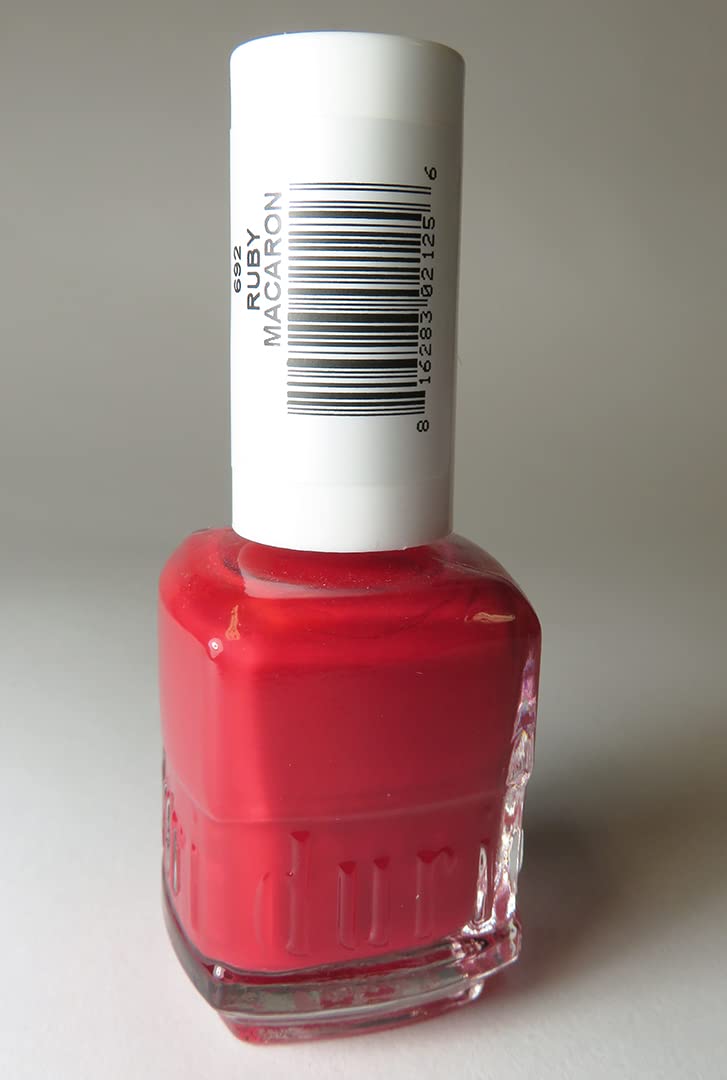 duri Nail Polish, 692 Ruby Macaroon, Classic Red Lacquer, Glossy Finish, Full Coverage, Quick Drying, 0.45 Fl Oz