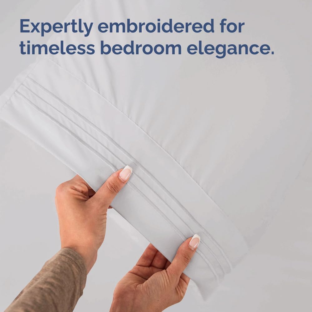 Long Pillowcases - Body Pillow Cover - Long Pillow Insert for Sleeping, Side Sleepers - Soft & Breathable Body Pillow Case with Envelope Enclosure - Comfy & Machine Washable - 20" x 54" (French Grey)