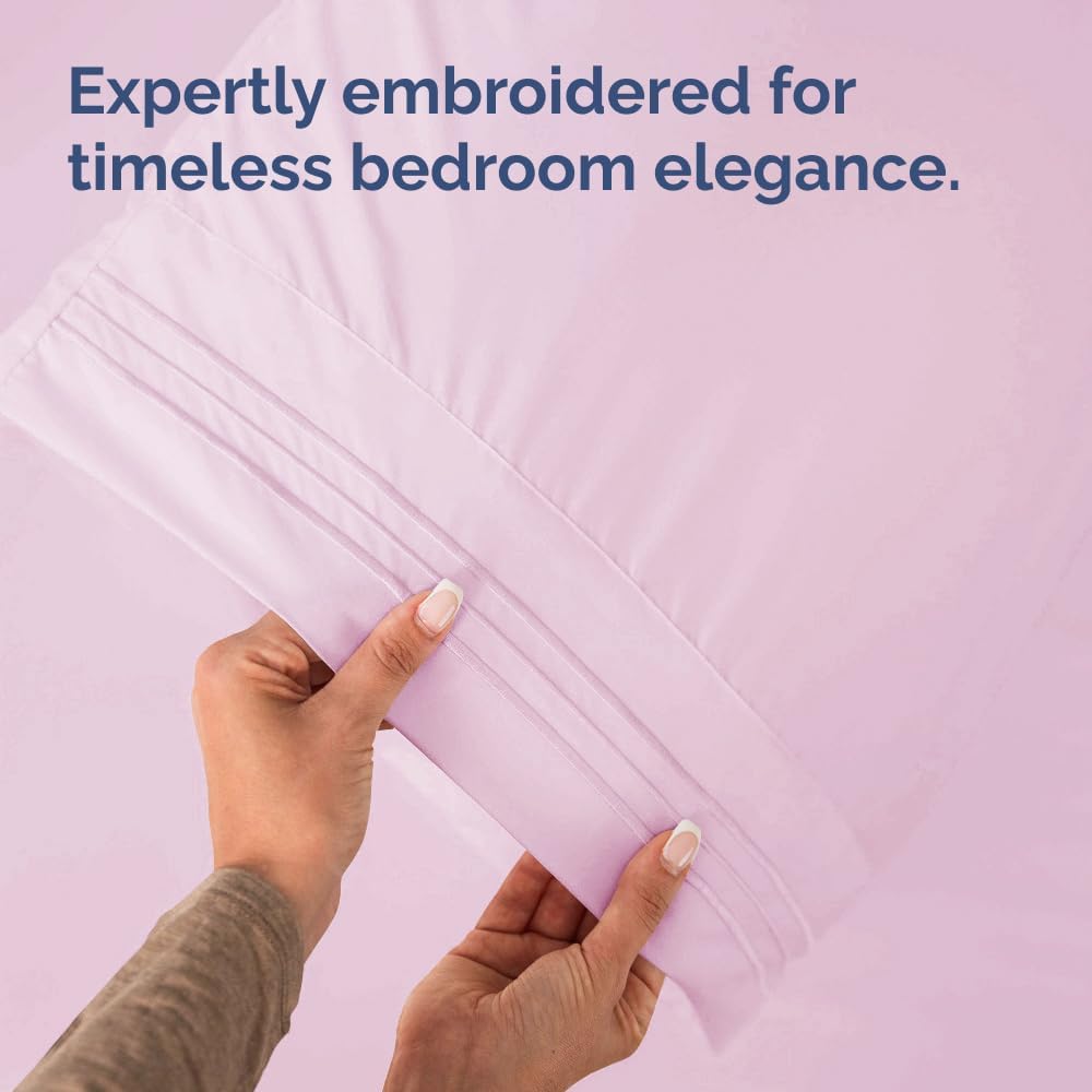 Queen Pillow Cases Set of 2 - Ultra Soft Hotel Quality Pillowcase Covers - Comfy, Cozy & Wrinkle Free - Shrinkage, Stain and Fade Resistant - Machine Washable Pillow Protectors - 2 Piece Set - Pink