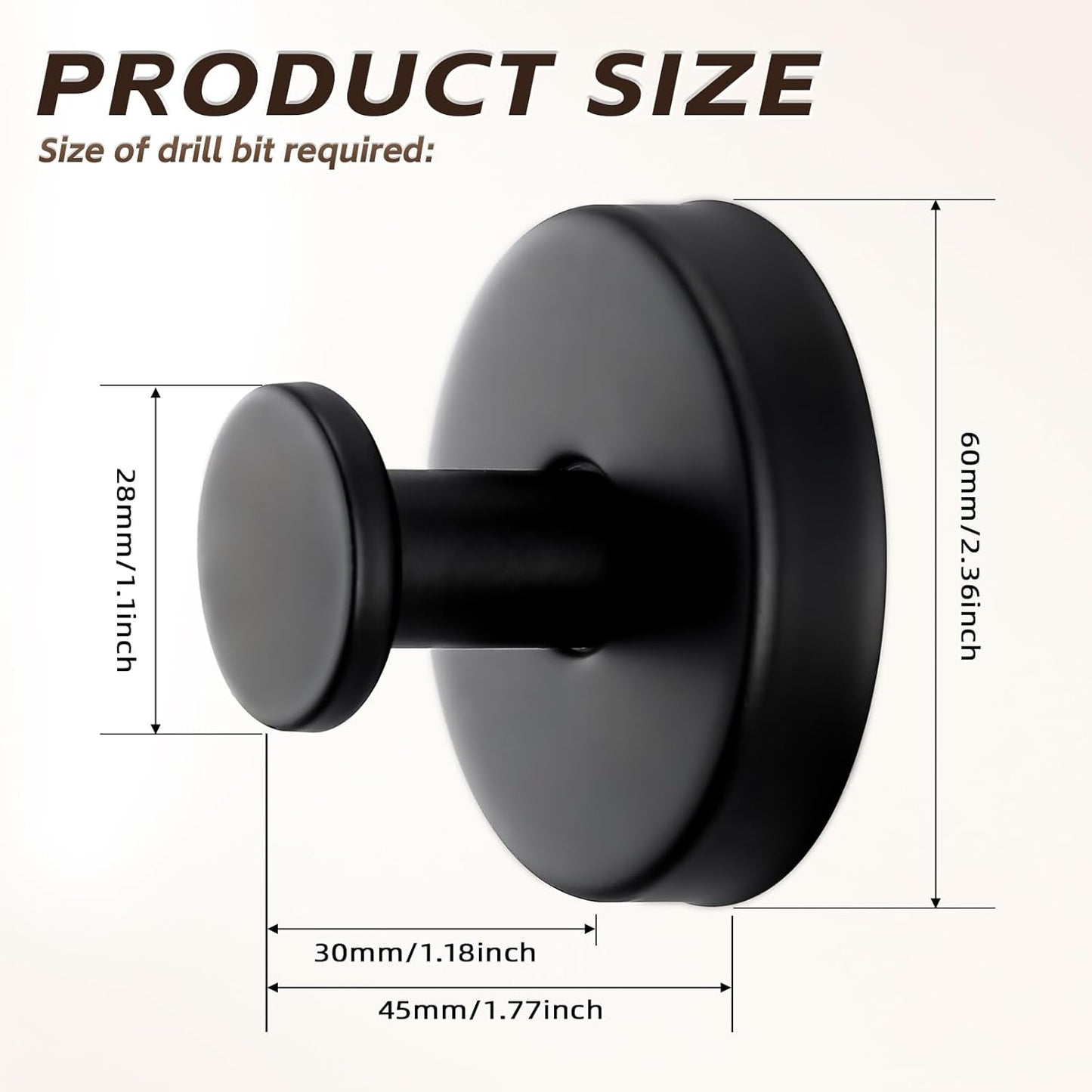 Reusable Heavy Duty Suction Cup Hooks for Kitchen/Bathroom/Shower - Wet-Proof Hooks for Towels, Robes, Loofah&Wreaths/No Drill Mounting on Glass, Tile, Metal (4, Matte Black)