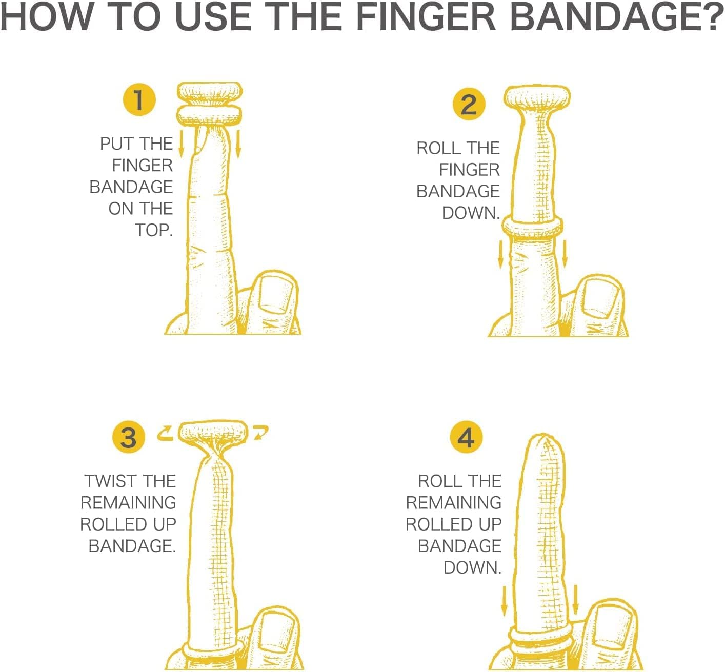 Dimora Finger Cots, Pack of 60 (Medium Size) Finger Protectors, Breathable Bandages for Wound Care, Stretchy Sleeves for Gardening, Fitness and Cargo Handling, White