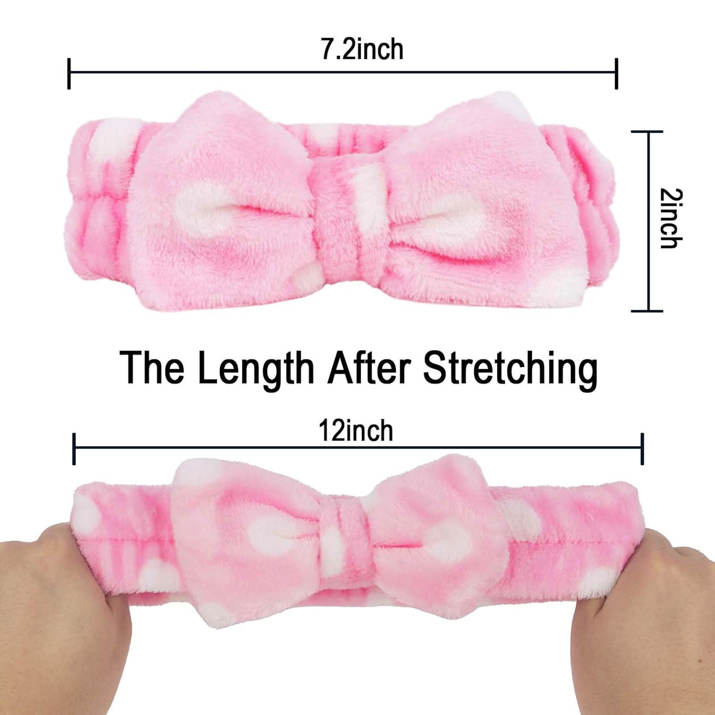 Casoty 6 Pcs Makeup Hair Headbands, Soft Coral Fleece Spa Headband for Washing Face, Facial Headband for Face Washing Shower Skin Care Yoga