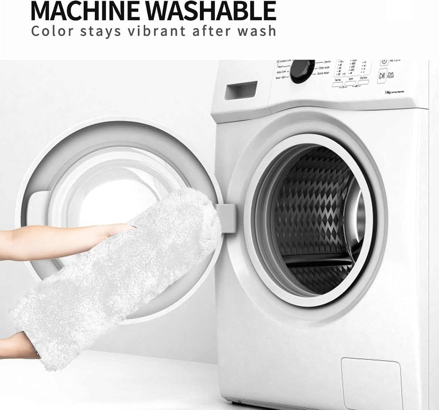 FIFU Bathroom Runner Rug 24" W x 48" L, Bath Mats for Bathroom, Bedroom & Kitchen, Non-Slip Rubber Latex Backing, Comfort & Soft Shower Bathmat & Carpet for Sink, Home & Hallways, White