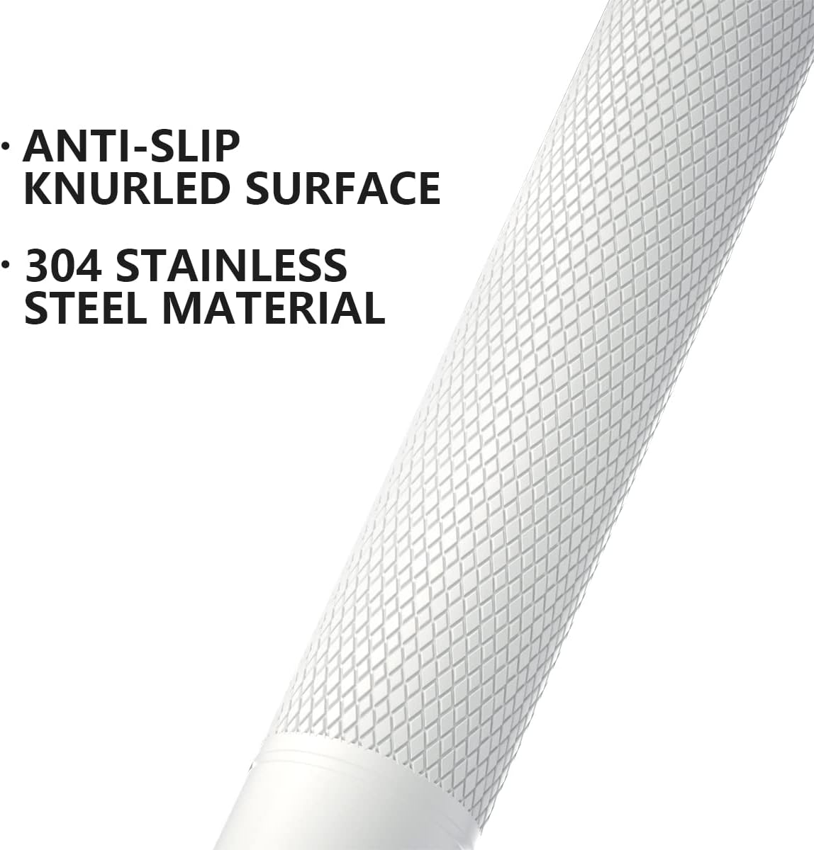 12 Inch Anti Slip Shower Grab Bar Oil Rubbed White, Munzong Bathroom Grab Bar, Knurled Bathroom Balance Bar,Safety Hand Rail Support Handicap Elderly Injury Senior Assist Bath Handle