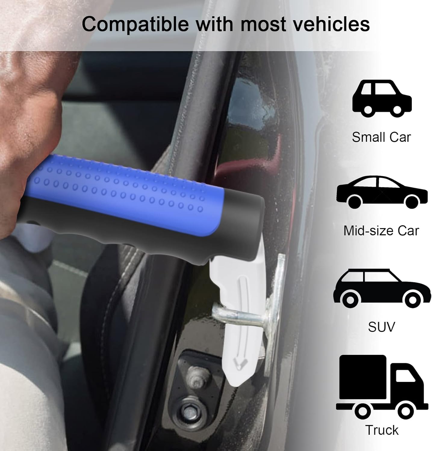 Multifunction Car Handle Assist for Elderly and Handicapped, 3 in 1 Automotive Door Assist Handle, Seatbelt Cutter, Window Breaker, Car Door Handle for Seniors
