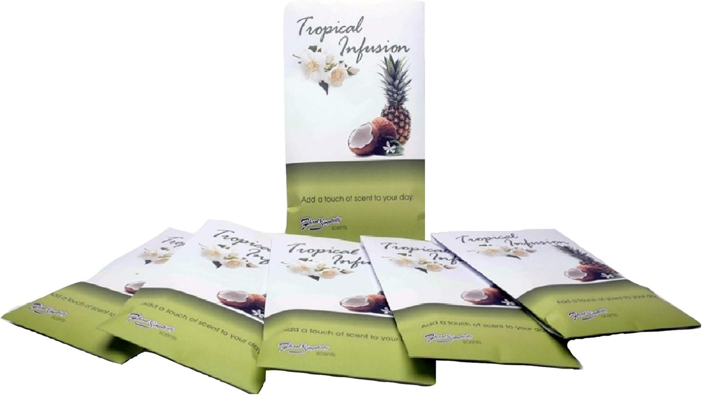 Tropical Infusion Scented Sachets Pack of 6, Spring and Summer - Long-Lasting Scented Bags, Home Fragrance, Air Freshener & Deodorizer for Closet, Room, Drawer, or Cars, Made in US