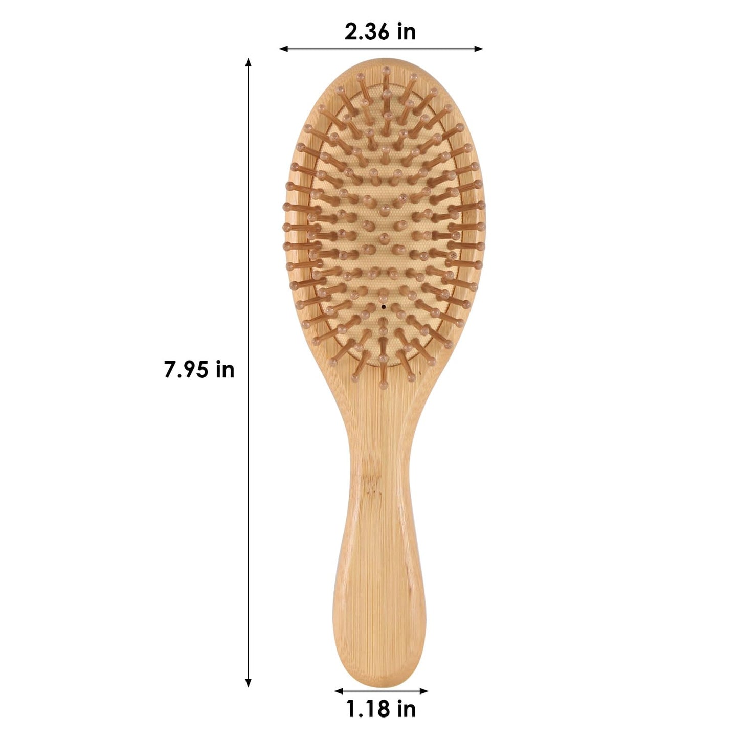 Sandalwood Hair Brush Comb, Bornbyme Wooden Bamboom Massage Scalp Comb for Hair Growth Anti-Static Detangler Brush for Women, Oval