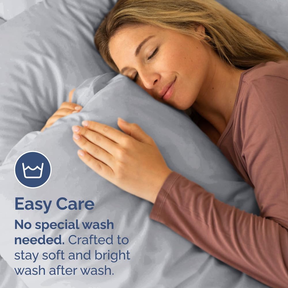 Standard Pillow Cases Set of 6 - Ultra Soft Hotel Quality Pillowcase Covers - Comfy & Wrinkle Free - Shrink, Stain and Fade Resistant - Machine Washable Pillow Protectors - 6 Piece Set - Steel Blue