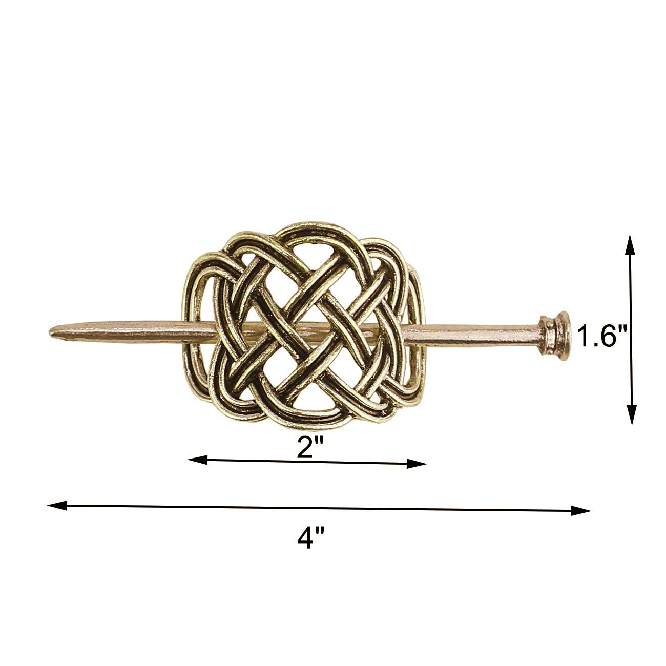 Tinsow Silver Celtic Hair Slides, Creative Minimalist Hair Barrettes and Claws for Women - Hair Accessories (Style C H -New)