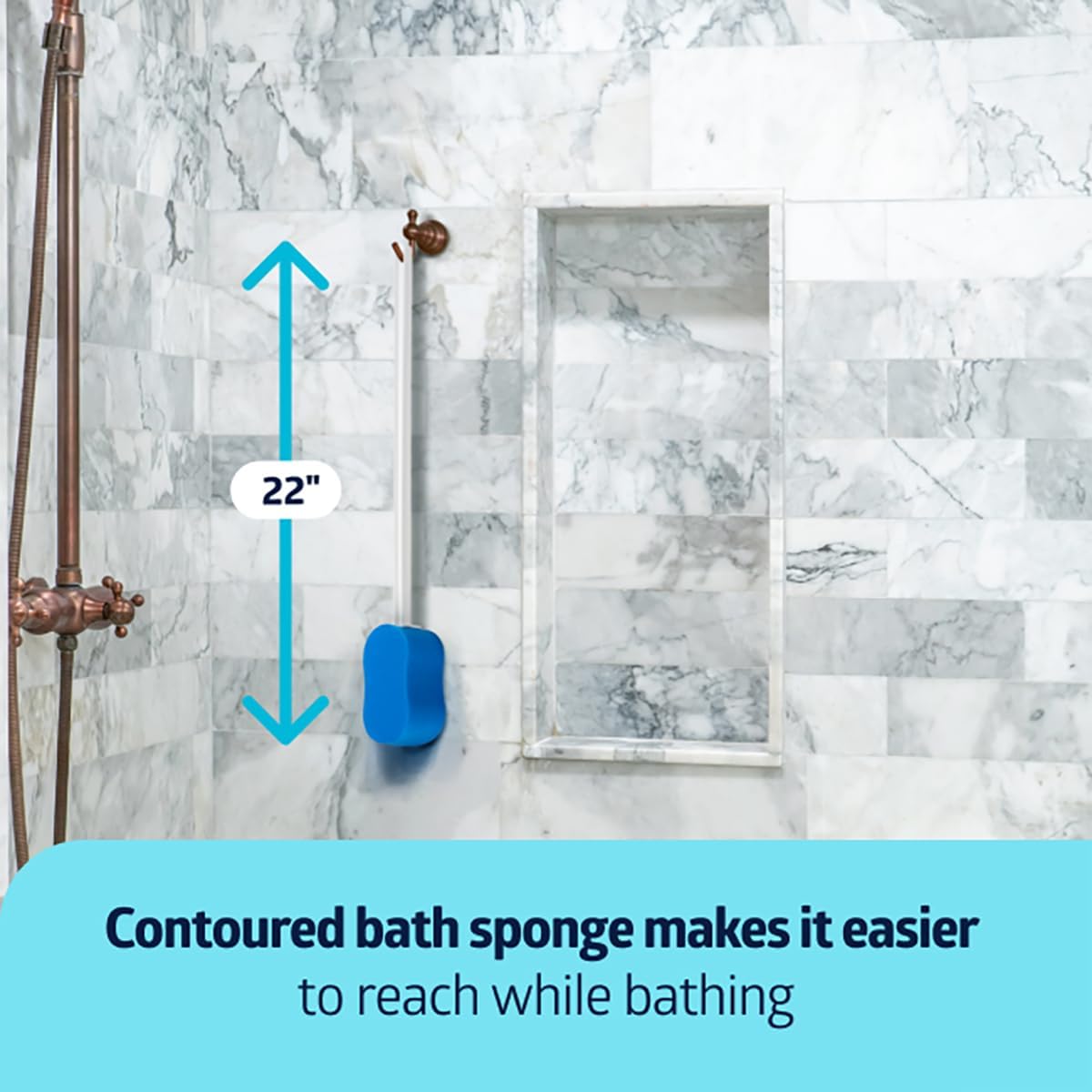 Medline Economy Hip Kit, Mobility Aids Ideal for Hip Surgery Recovery, 4-Pieces, 26" Grabber Reacher, Shoehorn, Sock-Aid, and Contoured Bath Sponge