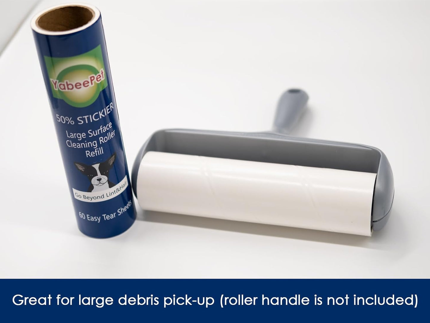 Large Surface Roller Refill for Scotch-Brite 50% Stickier Lint Roller, Works Great On Pet Hair (60 Sheets per Roll, 4 Pack)