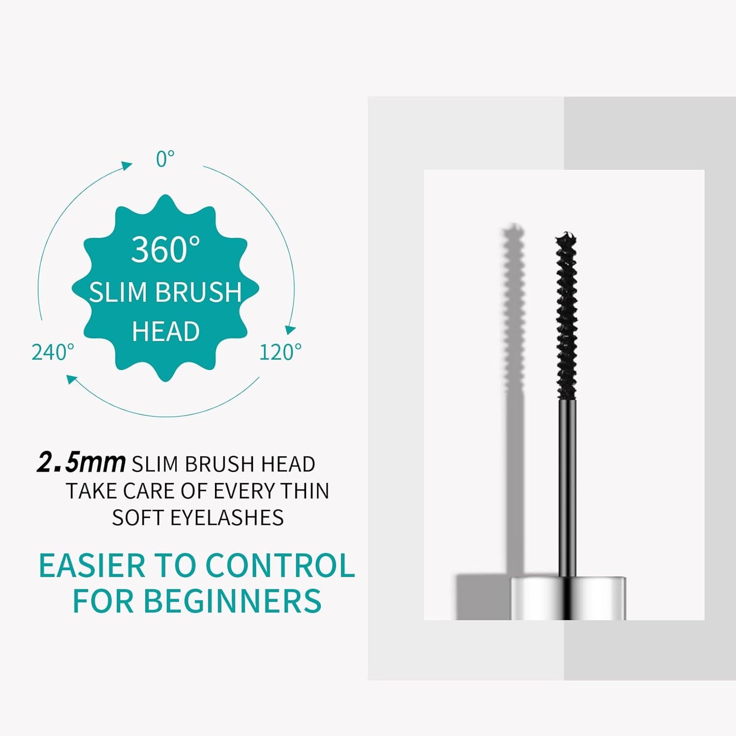 Waterproof Mascara for Eyes White Black Brown Purple Long-lasting colored Mascara Eye Makeup Fast-Dry (Purple, 0.17 Fl Oz)