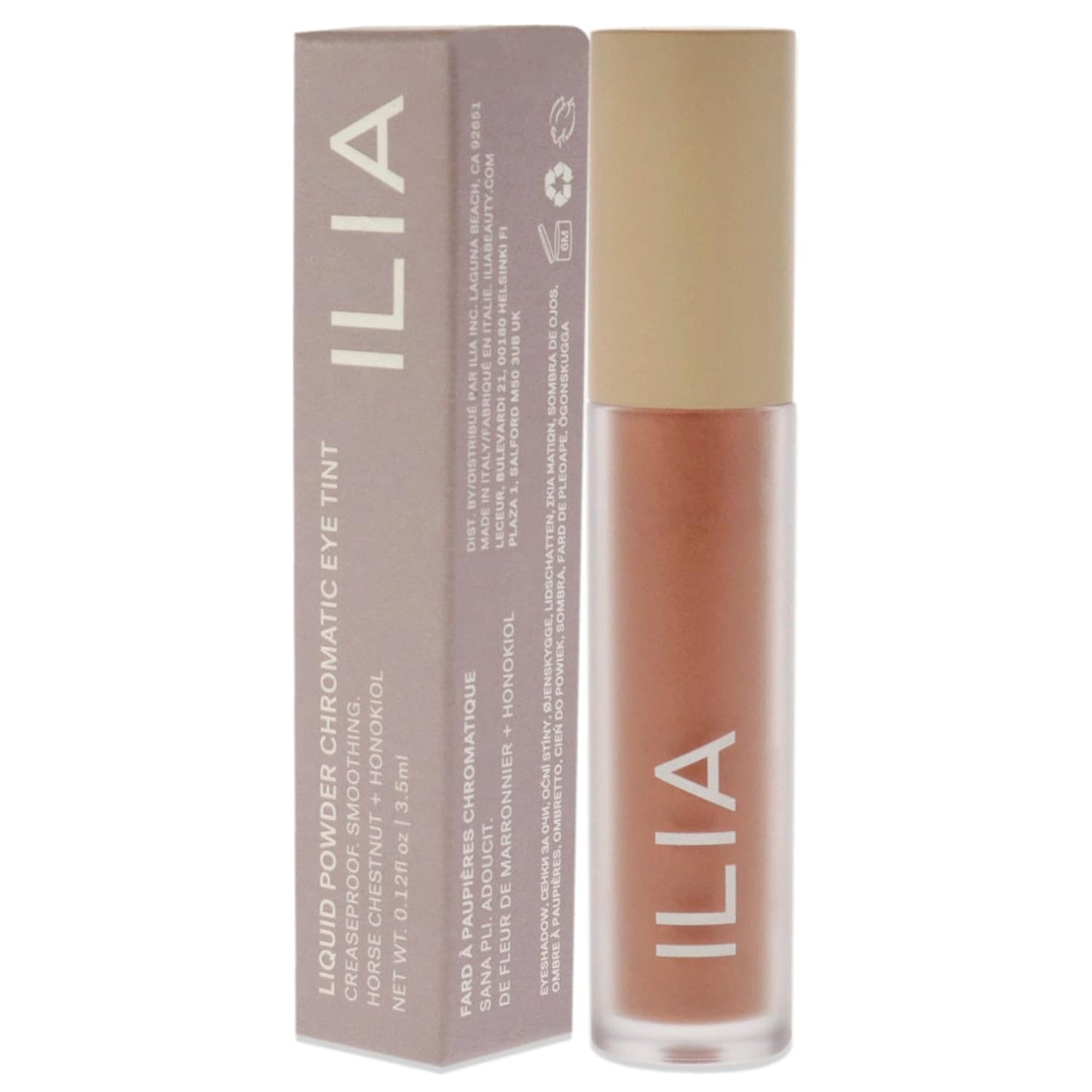 ILIA - Chromatic Liquid Powder Eye Tint | Cream-to-Powder Eyeshadow, Smudge-Resistant, Quick-Dry, Weightless, Water-Based | Non-Toxic, Vegan, Cruelty-Free, Clean Makeup (Mythic, 0.12 fl oz | 3.5 ml)