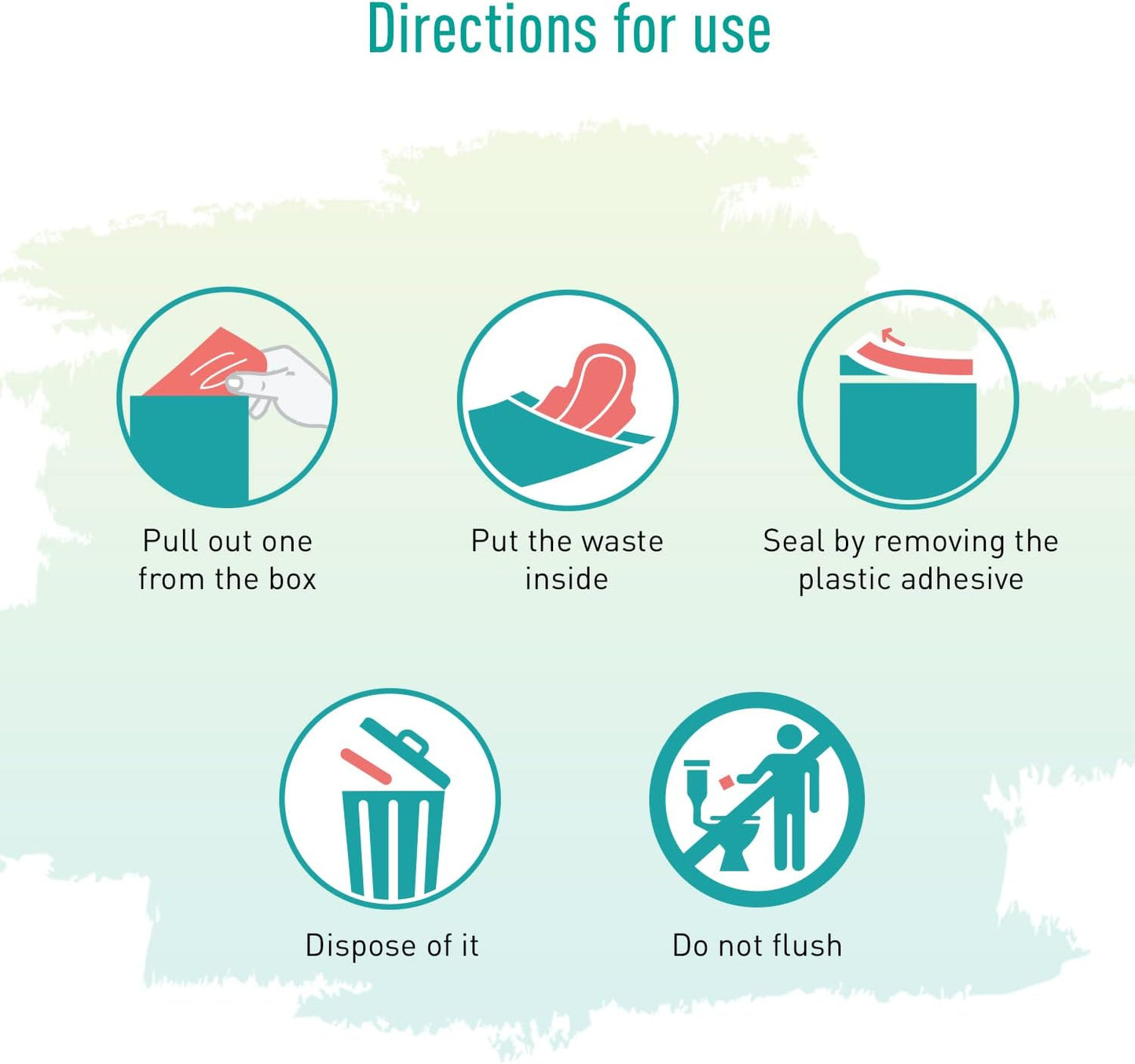 Sirona Sanitary Disposal Bags - 60 | Leakproof, Odor-Concealing Disposal for Tampons, Pads, Liners & More | Hygienic & Travel-Friendly (60 Pack)