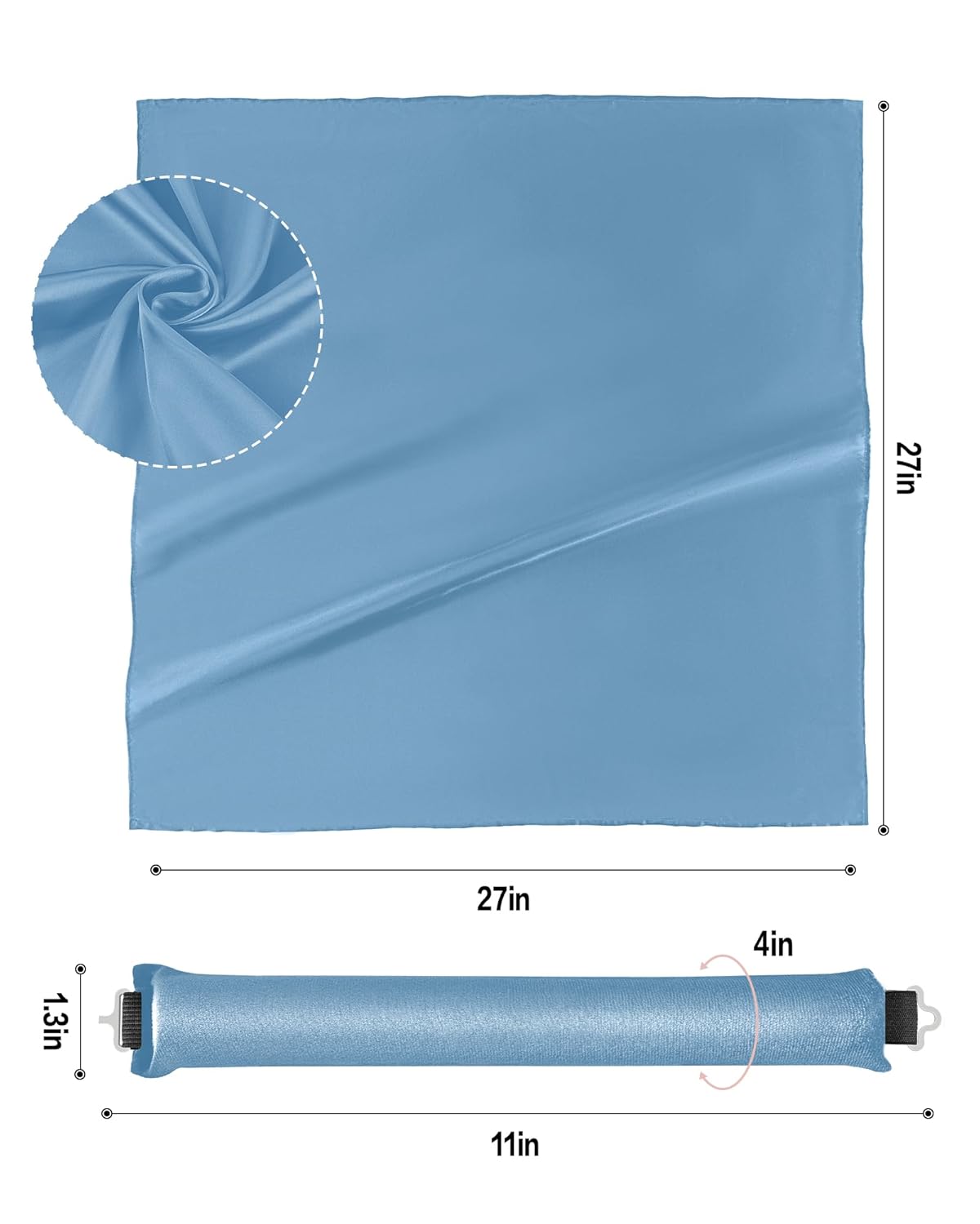 Heatless Curls Overnight Hair Curler - 4 Pcs Curling Rod to Sleep In, Velvet Hair Rollers with Satin Hair Scarf