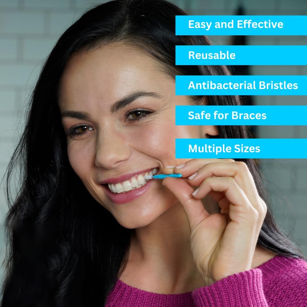 Piksters Interdental Brushes, Size 00, 100 Count (10 x 10 Packs), Interdental Tooth Brush for Extremely Tight Gaps, Gum Soft Bristles for Plaque Removal, Safe for Braces (100 pk)