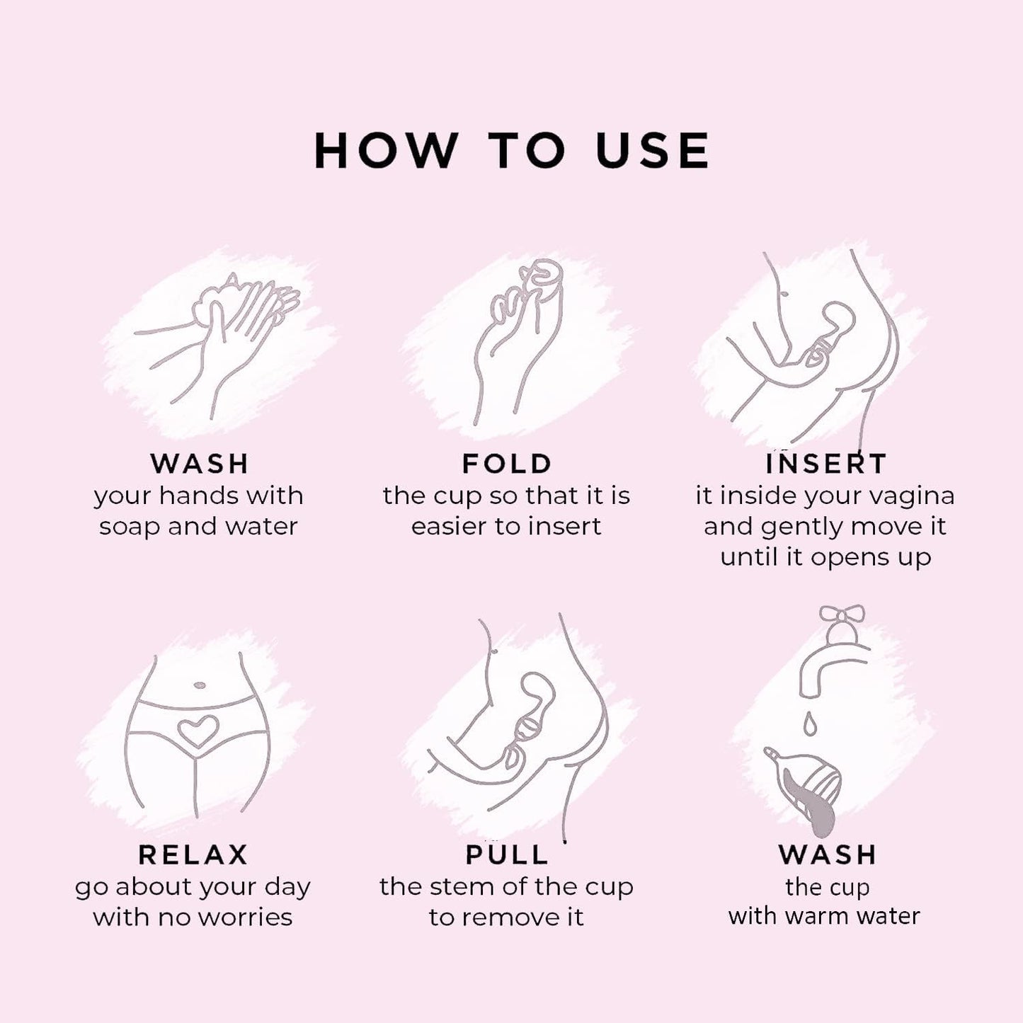 SHORDY Menstrual Cups Set of 2(Small+Large) with Box Soft Menstrual Cup & Flexible Period Cups for Women Upto 12 Hours Eco-Friendly & Safer Tampons Discs Pads Alternative Copa Menstrual (Pink)