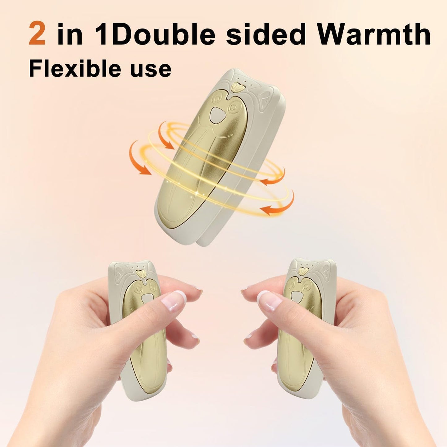 Hand Warmers Rechargeable 2 Pack,with Charging Case,14000mAh Electric Hand Warmer Reusable, 60Hrs Long Heating, Portable Pocket Heater Handwarmer for Women Men, Outdoor Camping, Ski Equipment
