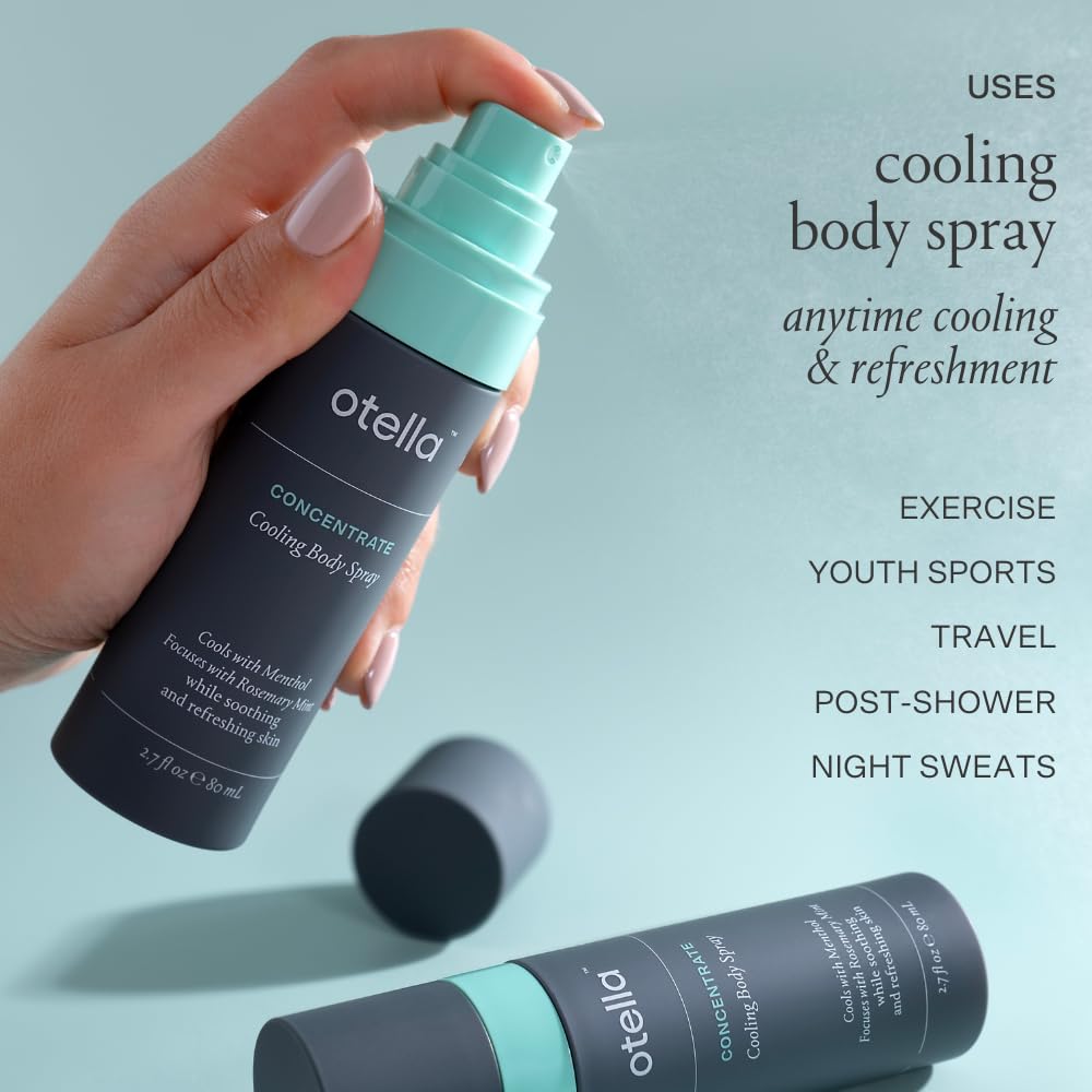 Cooling Body Spray with Menthol and Rosemary Mint, 2.7 oz. | Immediate Heat Relief Lasting 30 Minutes | Anytime Body Cooling | TSA Approved | Gluten Free | Vegan | Paraben Free