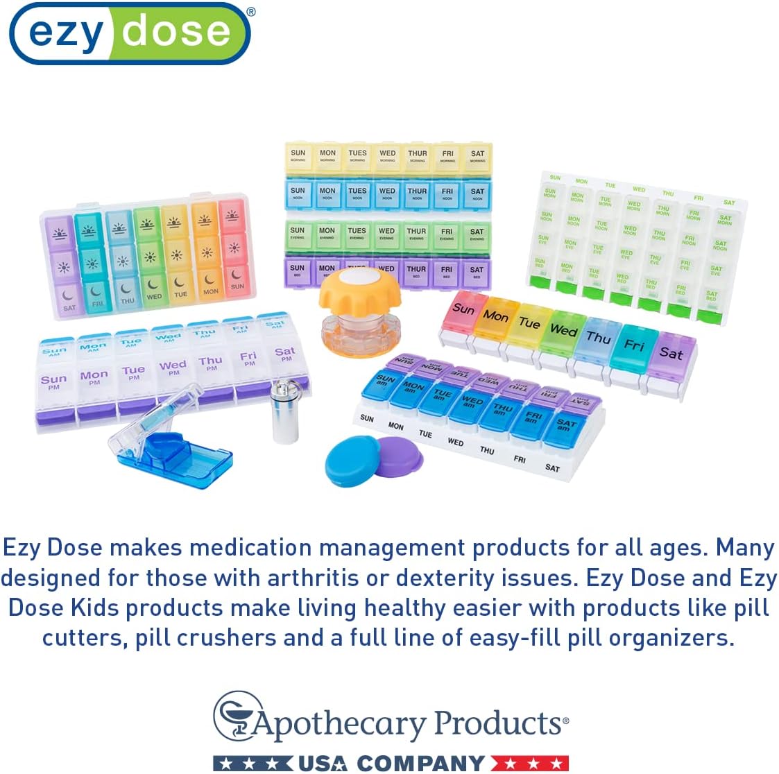 EZY DOSE Pill Cutter and Splitter with Dispenser, Safely Cuts Large, Small and Tiny Pills, Vitamins, Tablets in Half, Accurate and Easy Cutting, Stainless Steel Blade, Travel Sized, Purple, BPA Free