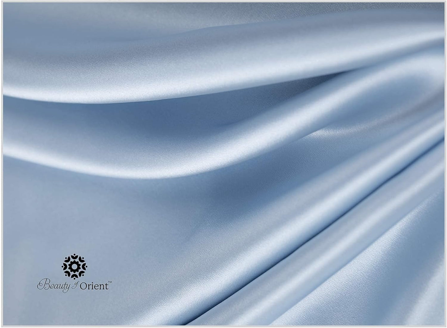 100% Pure Mulberry Silk Pillowcase for Hair and Skin, 19 Momme, Frosty Blue, 1pc King - 20" x 36"