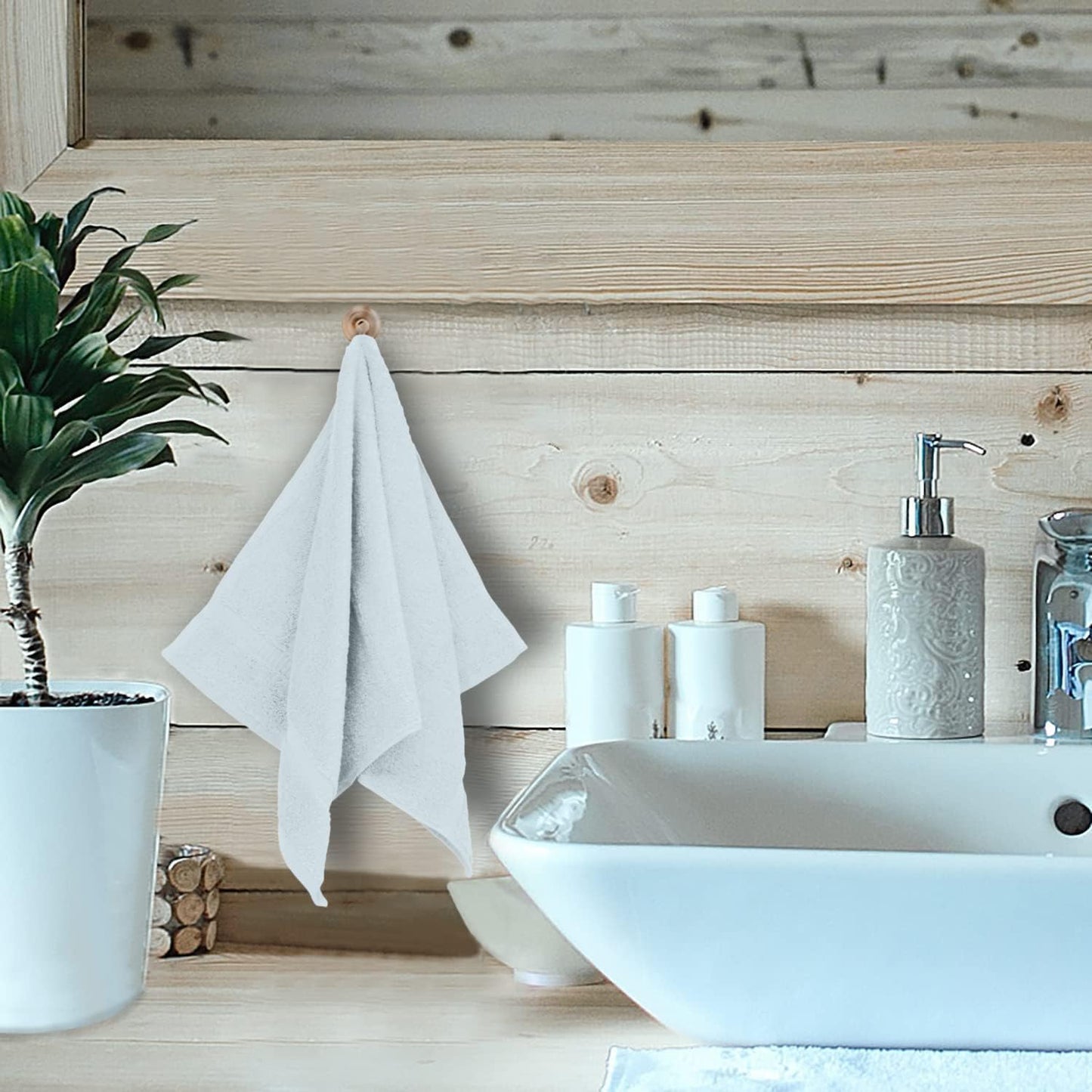 Monogrammed Hand Towel, Personalized Initial Gift, Extra Absorbent 100% Turkish Cotton - Soft Terry Finish - Set of 2 - Gold Block Initial J - Embroidered on White Towels