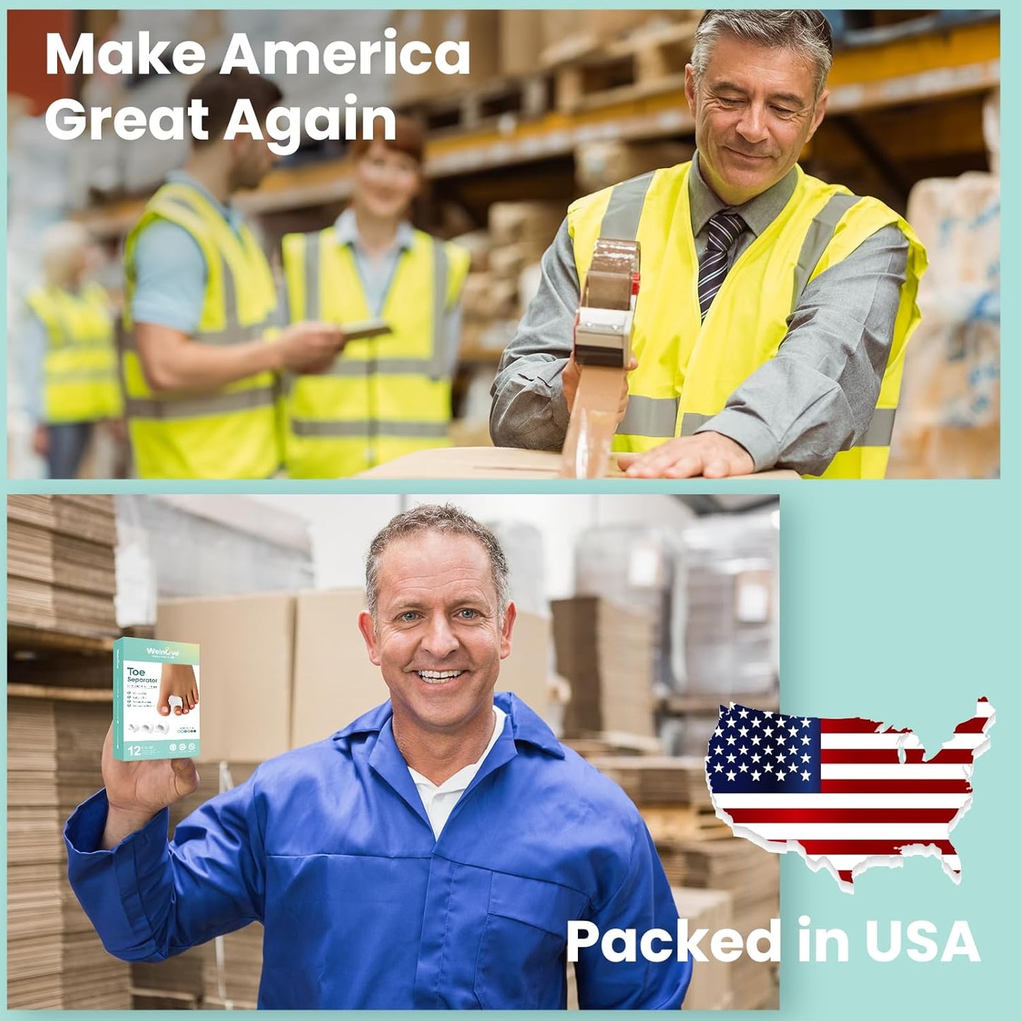 Welnove Toe Separator for Overlapping Toes - 12 PackToe Spacers for Bunions - Toe Corrector for Hammer Toes, Realign Crooked Toes - Preventing Rubbing Relieve Pressure (Medium, White)