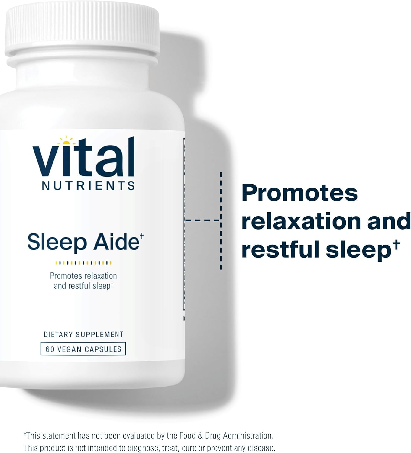 Vital Nutrients | Vegan Sleep Supplement | Promotes Relaxation and Restful Sleep | Natural for Adults | Soothing Lavender Scent | Gluten, Dairy, Soy Free | 60 Capsules