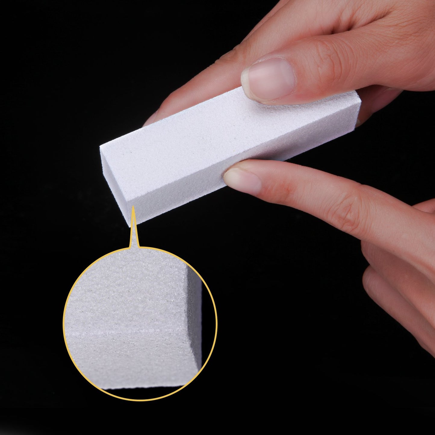 12 Pack Nail Buffer Block 4 Sided Nail File Sanding Block Buffing Blocks for Natural and Acrylic Nails, Medium Grit (White)