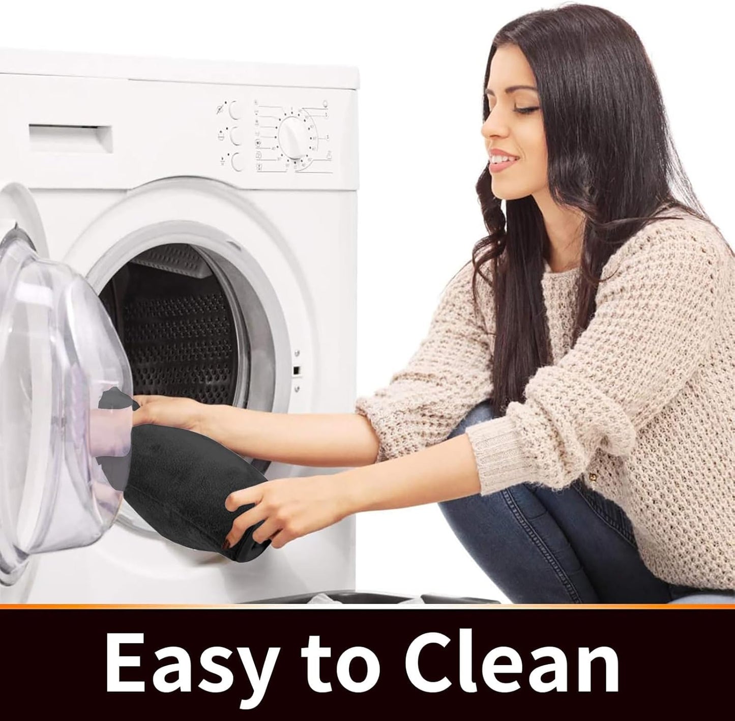 Yimobra Memory Foam Toilet Bath Mat U-Shaped, Soft and Comfortable, Super Water Absorption, Non-Slip, Thick, Machine Wash and Easier to Dry for Bathroom Commode Contour Rug, 24 X 20 Inches, Black