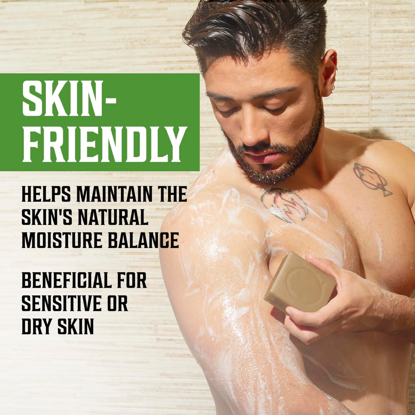 Viking Revolution Vetiver Natural Soap for Men - Mens Soap Bar with Essential Oils Cold Pressed Bar Soap for Men - Nourishing Mens Bar Soap with Coconut Oil, Shea Oil, Almond Oil (2 Pack)