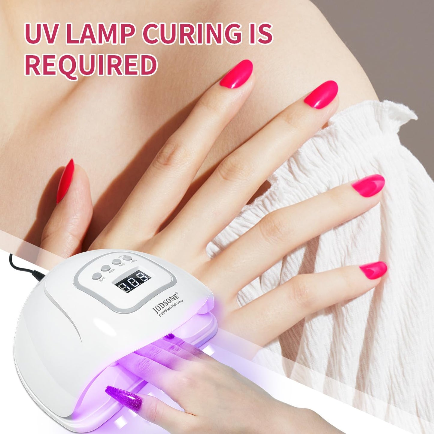 JODSONE 10ml 6 Colors Red Rose Pink Gel Nail Polish Set All Seasons Soak off U V Lamp Gel Manicure Set for Nail Art Long Lasting Valentine's Day Gifts for Her