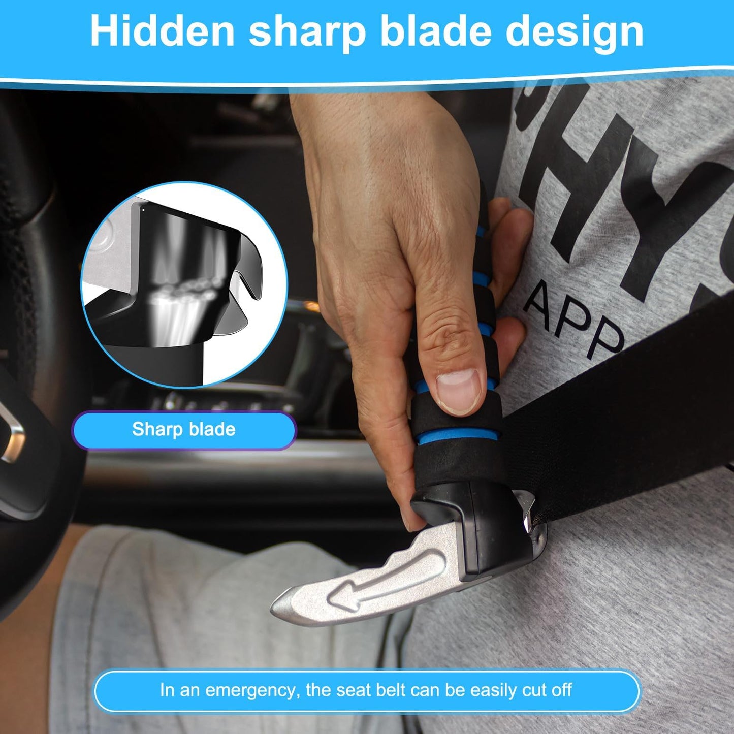 3 in 1 Car Door Handle for Elderly-Car Handle Assist - Vehicle Support - Standing Mobility Aid Tool -Door Latch for Seniors