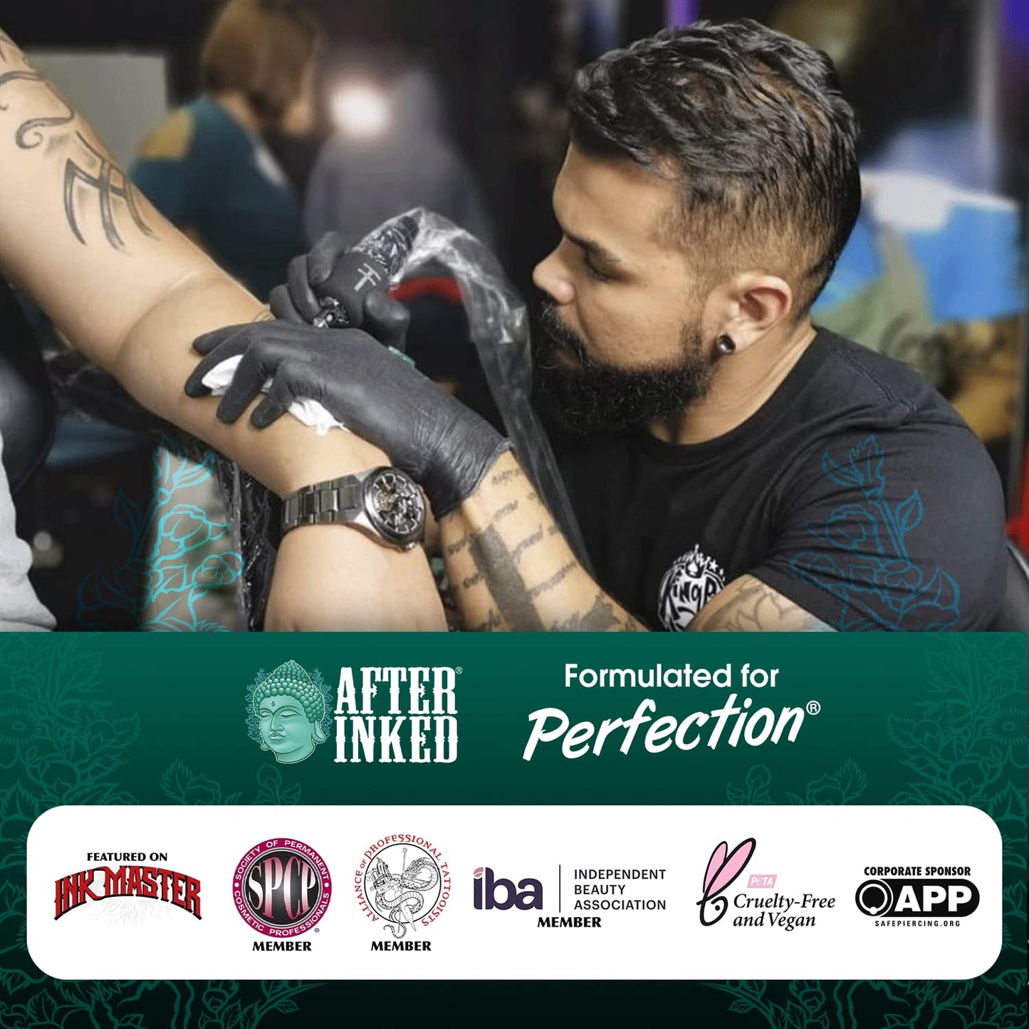 After Inked Tattoo Aftercare Lotion – Moisturizing Balm for Inked Skin, As Seen on INK MASTER – Hydrating Cream with Grape Seed Oil, Skin Nourishment & Daily Maintenance – 3 Fluid oz Tube (2-Pack)