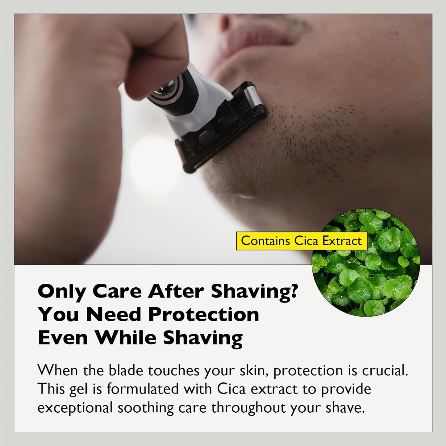 Cica Shaving Gel Frozen - Sensitive Skin Cooling Care (8.45 Fl Oz)