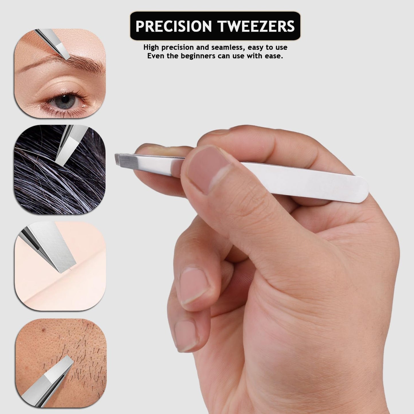 6 Sets Pack Travel Manicure Set Professional Nail Clipper Kit-5 Pieces Stainless Steel Manicure Kit, Women Men Grooming kit With Nail Care Tools Beauty Scissors Tweezers (Silver Pink)