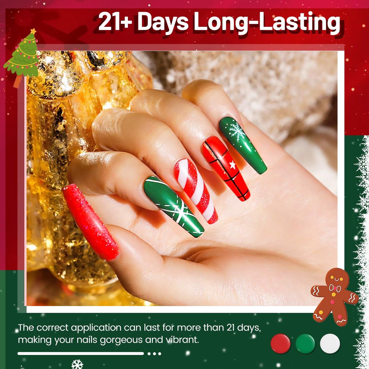 JODSONE Gel Nail Set 20+3 Colors High Shine Gorgeous Gel Polish Base Top Matte Coat Nice Gifts Show Charm