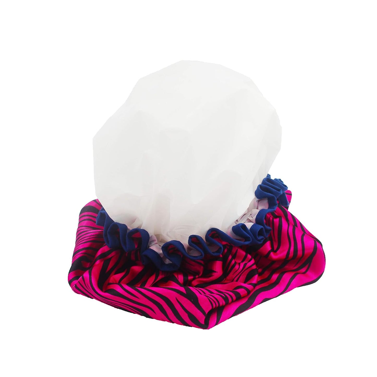 (2 Pack) Sexy Lovely Fashion Style Hair Cap Extra Large Double Layer Lined Waterproof Durable Eco-Friendly Shower Cap with Tight Elastic-Fashionista Collection Bath Cap (Sexy Style)