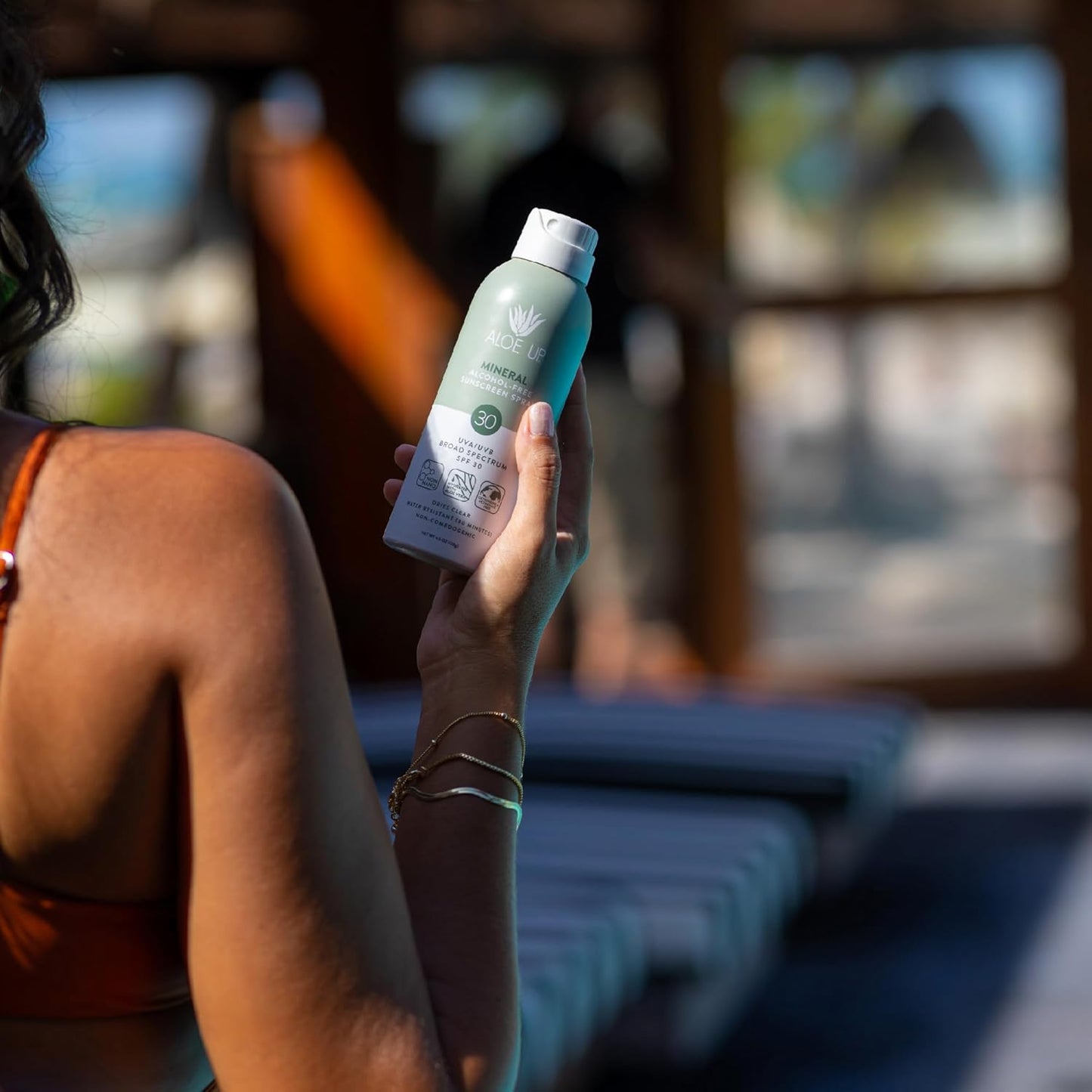 Aloe Up Continuous Mineral Sunscreen Spray SPF 30 - Alcohol-Free Broad Spectrum UVA/UVB Sunscreen Protector for Face and Body - With Gen2 Zinc Oxide and Aloe Vera - Dries Clear - Reef Safe - 4.5 Oz