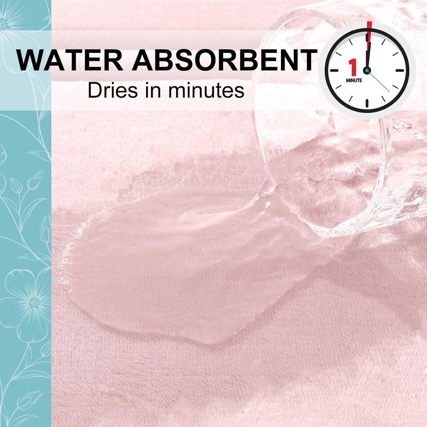 Grandaily Memory Foam Bath Mat Rug 30x20, Ultra Soft, Non-Slip and Absorbent Bathroom Rugs, Machine Wash Dry, Comfortable Bath Carpet for Bathroom Floor, Tub and Shower, Pink