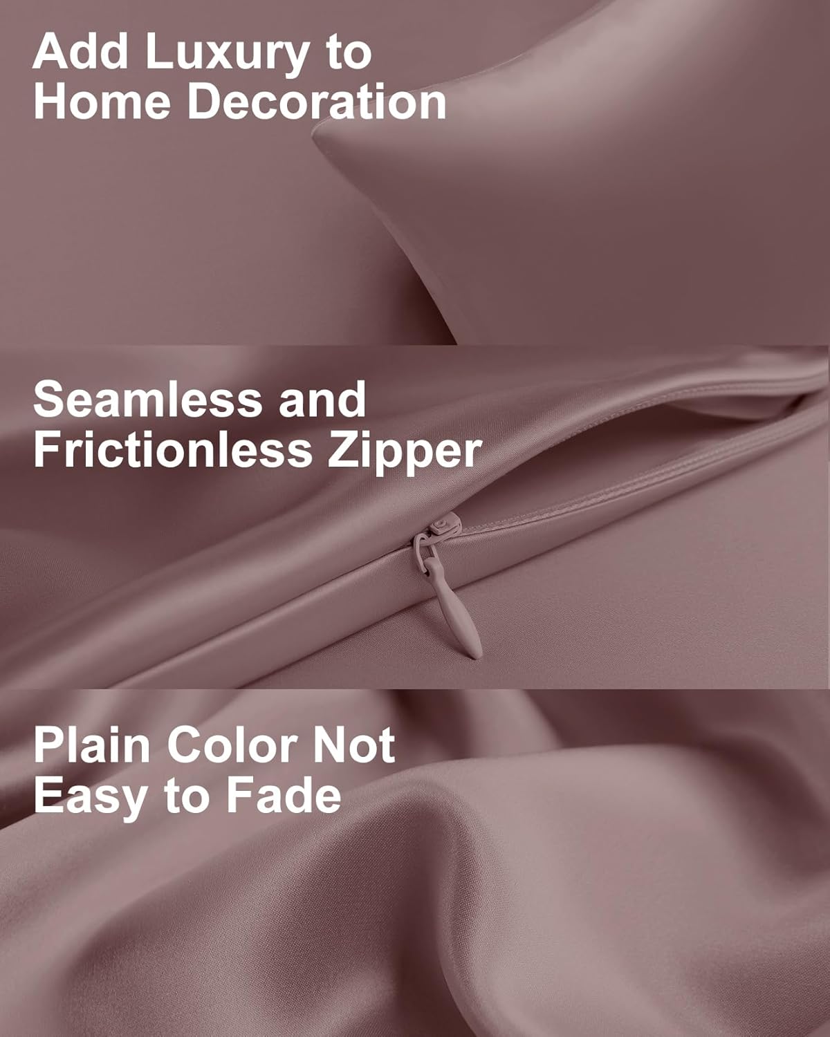 THXSILK Set of 2 100% Pure Mulberry 6A+ Silk Pillowcases for Hair and Skin, Concealed Zipper Closure, Cooling Natural Organic Double Sided Mulberry Silk Pillow Case (Purple, Queen 20"x30")