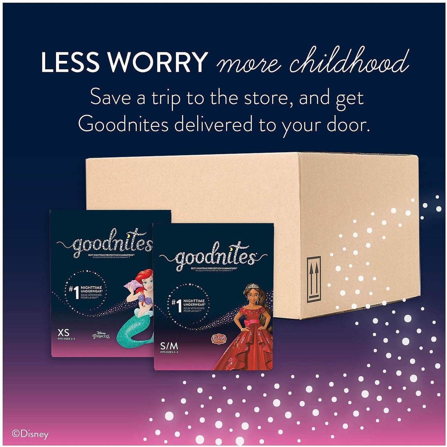 Goodnites Bedtime Pants for Girls, Small/Medium, 74 Count