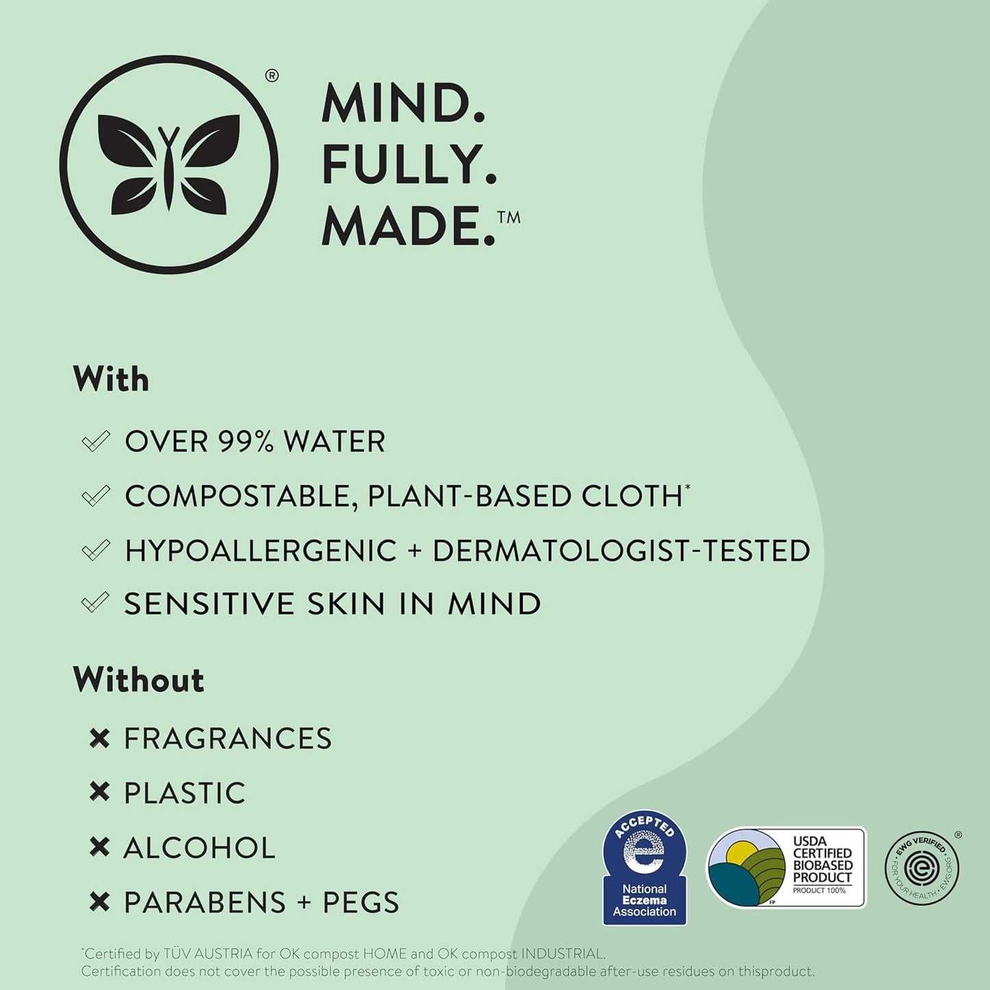 The Honest Company Clean Conscious Multi-Use Wipes, Unscented Hypoallergenic Baby Wipes for Sensitive Skin, 99% Water Plant-Based Compostable Wipes, Rose Blossom, 288 Count