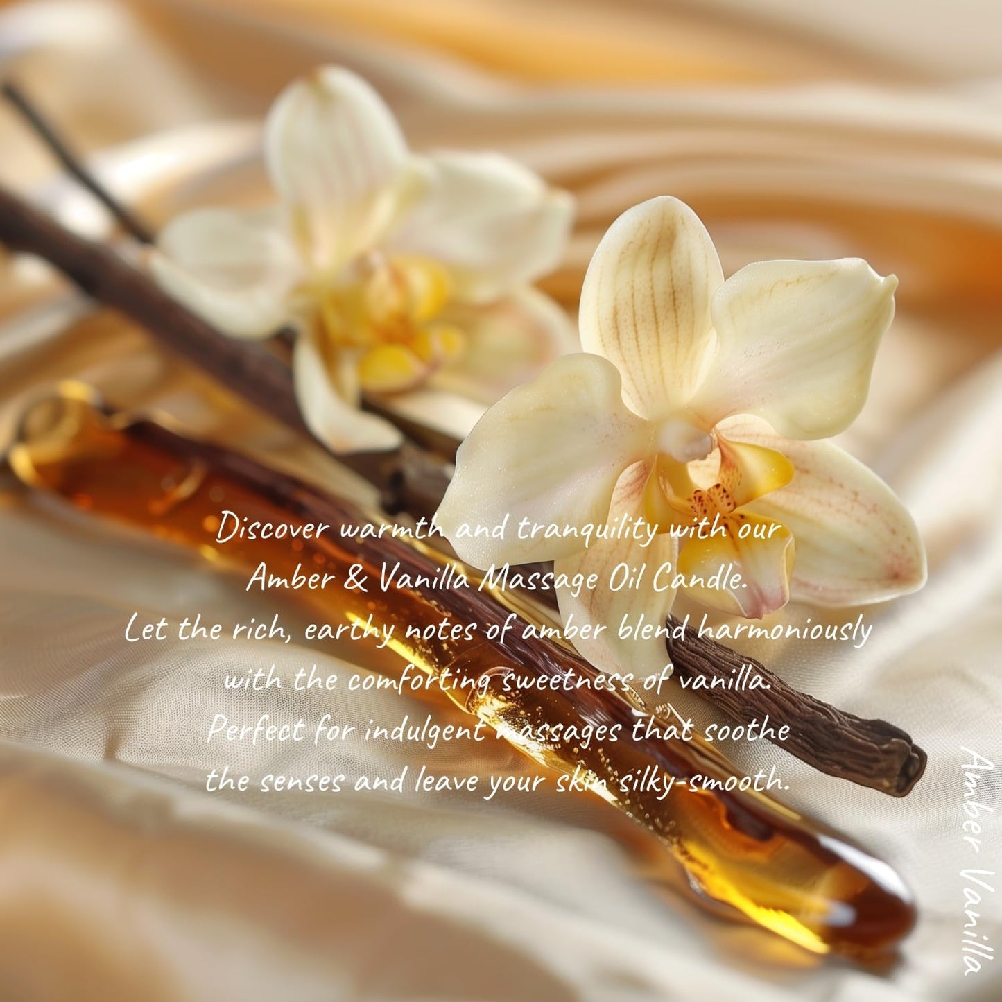 MELONY Massage Oil Candle, Moisturizing, Body Oil Candle, Natural Soybeans, 8.1 oz, Amber Vanilla