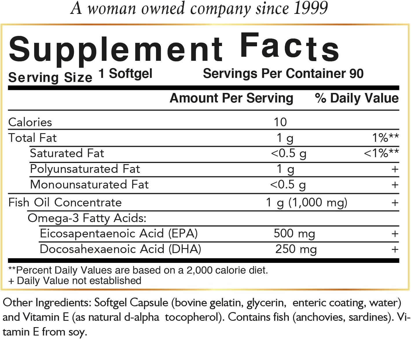 Cocó March N.M.D Marine Omega-3 - HIGH Potency 500 mg EPA / 250 mg DHA Enteric Coated, No Fishy Aftertaste, Gluten Free, Dairy Free, Paleo Friendly, Keto Friendly, GMO Free - 3 Months Supply